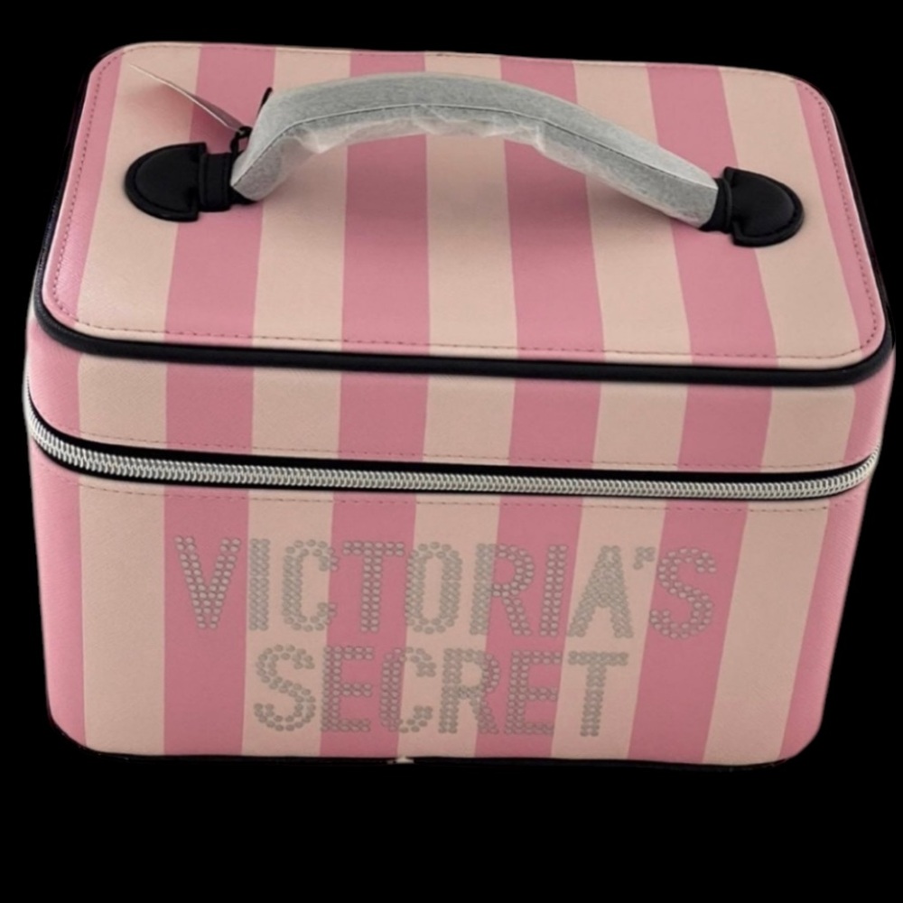 Victoria’s Secret BNWT SIGNATURE STRIPE Train Case RARE & HTF